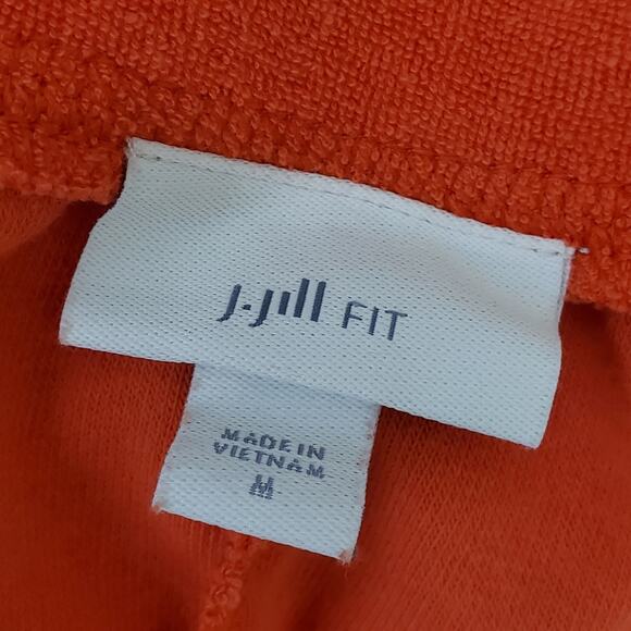 J Jill Fit Orange Terry Cloth drawstring Shorts In Great used condition  - Med - Picture 5 of 10